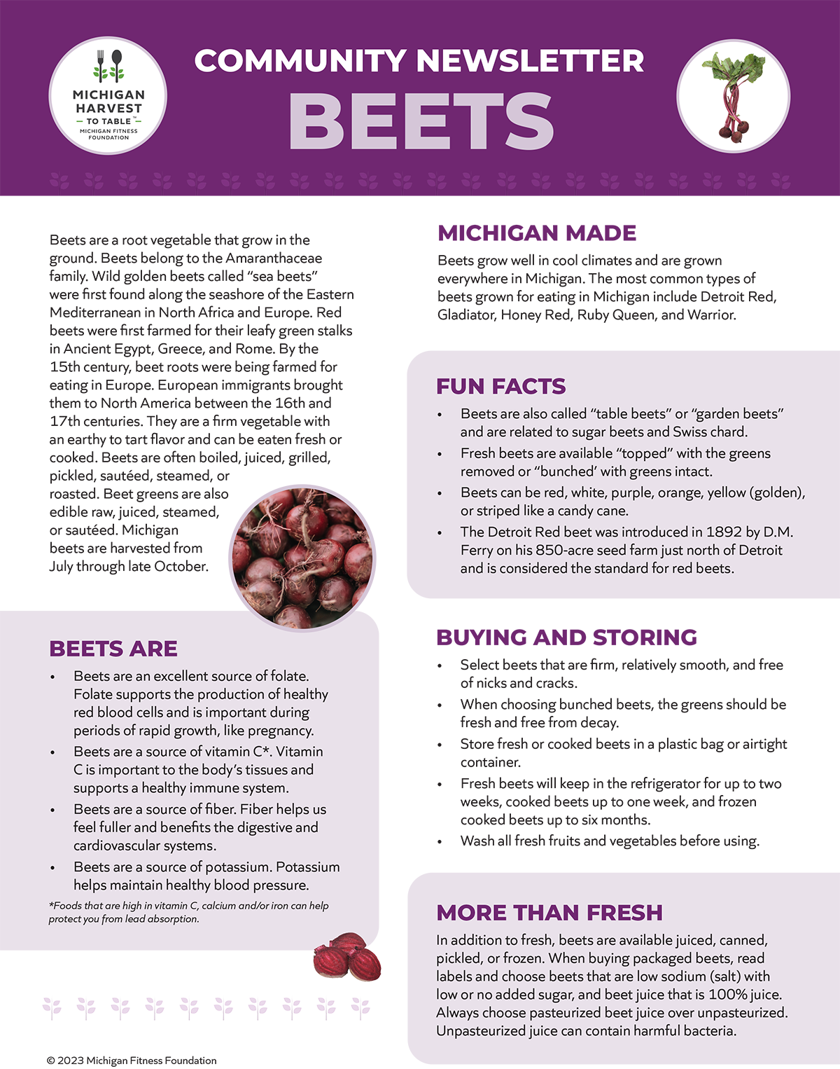 Beets Community Newsletter