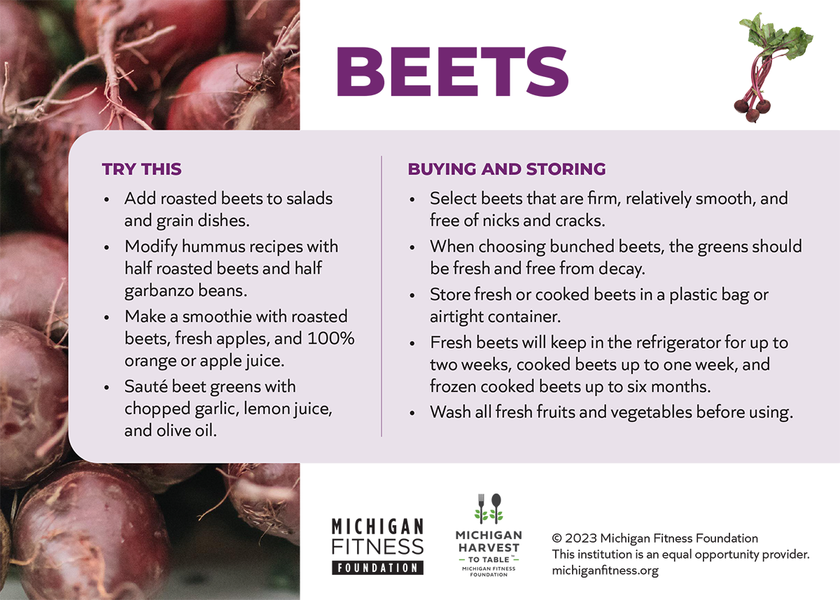 Beets Recipe Card