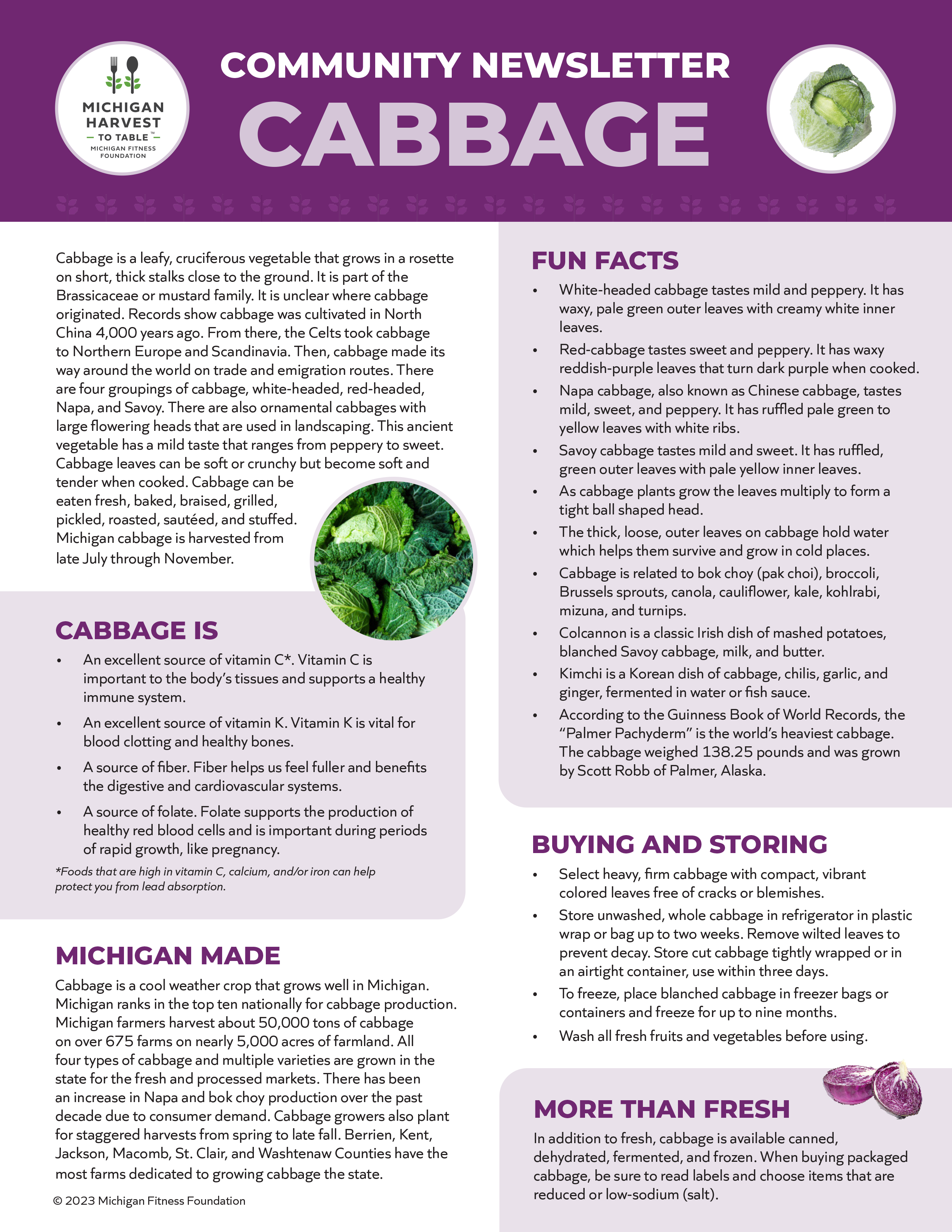 Cabbage Community Newsletter